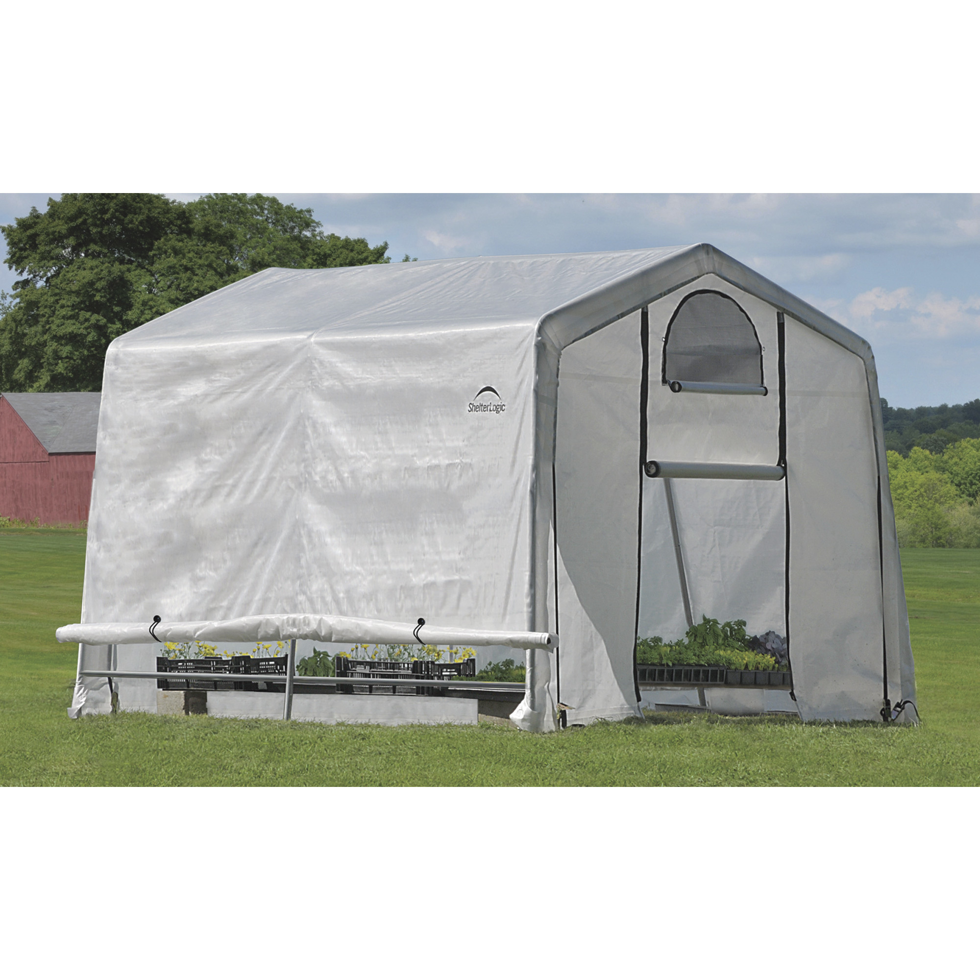 ShelterLogic GrowIT Greenhouse - 10ft.W x 10ft.L x 8ft.H, Steel Frame, ClearView Cover, Model# 70656